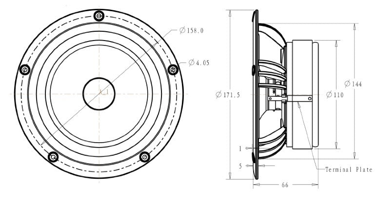 Unités de pilote sans tampon MarkAudio Alpair 11MS de grand diamètre, 1 paire, 6,5 pouces (environ 165 mm)