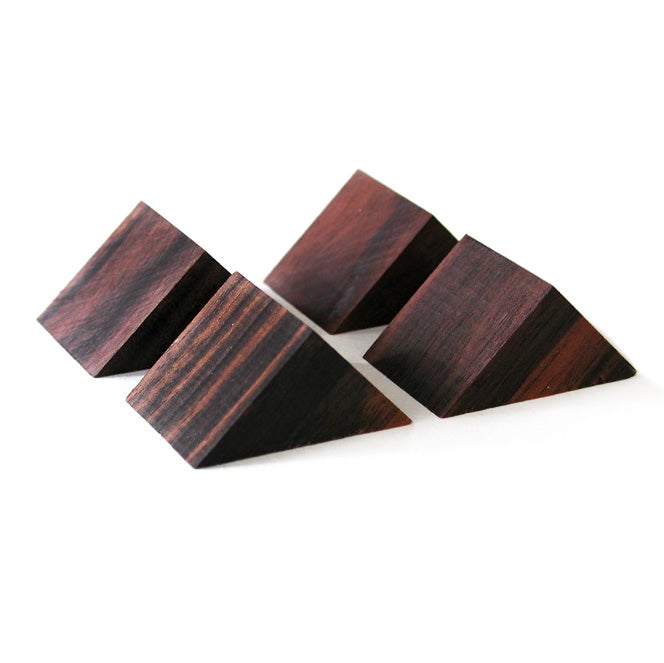 Yamamoto Akikōgei PB-22, 4er Set, dreieckiger Sockel aus Ebenholz