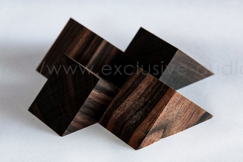 Yamamoto Akikōgei PB-22, 4er Set, dreieckiger Sockel aus Ebenholz