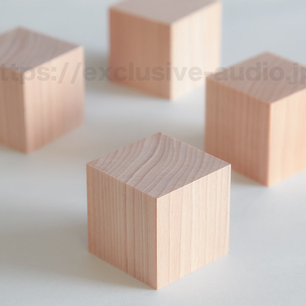 Yamamoto Akihyou Kogei QB-2 Asada Sakura Holz Würfelbasis 4 Stück