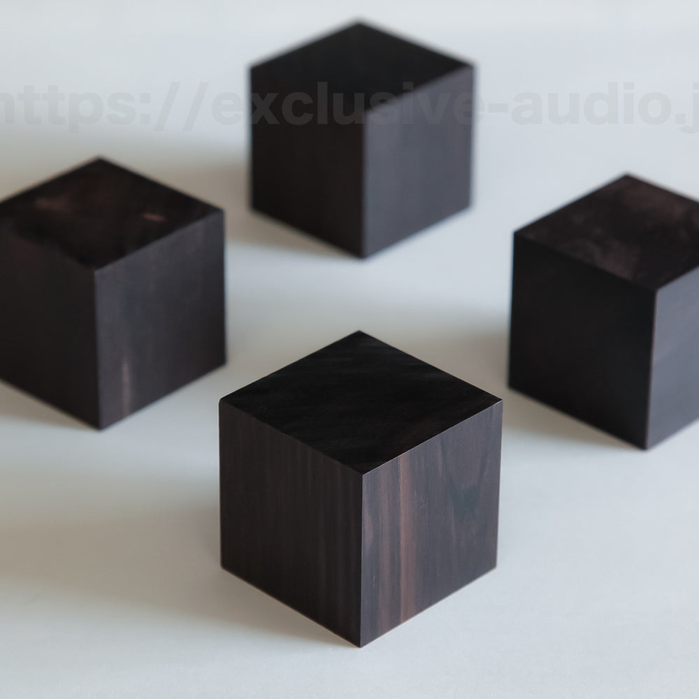 Yamamoto Acoustics QB-3 African Blackwood Cube Base Set of 4