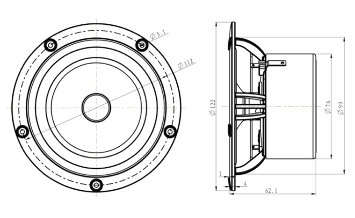 Markaudio Alpair7Ms (Mono -Suspension) Treibereinheit 1 Set