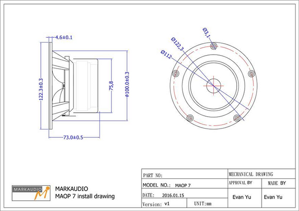 MarkAudio MAOP7_v2|MAOP処理 フルレンジユニット 70mm – ExAUDIO