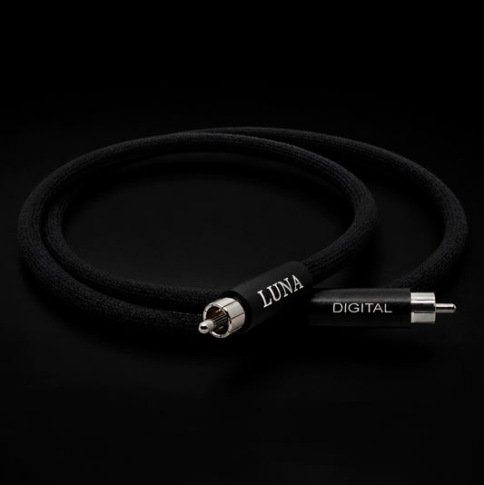 LUNA CABLES SÉRIE NOIR Câbles numériques RCA/BNC/S-PDIF en conducteur monobrin en argent pur
