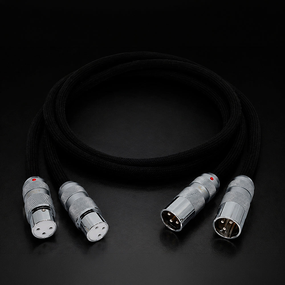 LUNA CABLES NOIRシリーズ　LCNV銅＋純銀単線導体　XLRインターコネクトケーブル