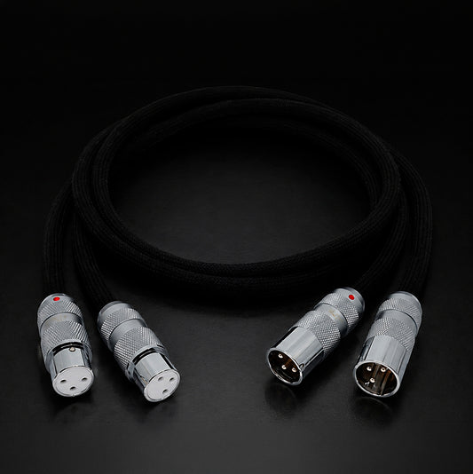 Câbles LUNA NOIR série LCNV cuivre + conducteur en fil d'argent pur câble XLR d'interconnexion