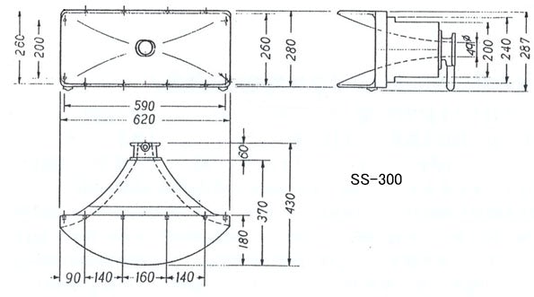 山本音響工芸　ストレートタイプ・ウッドホーン SS-300 1本