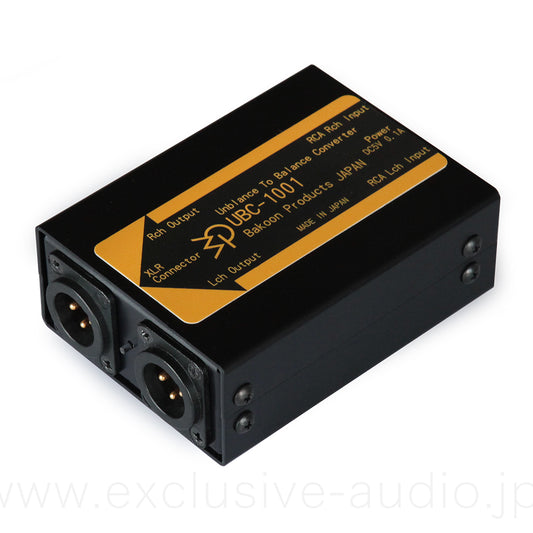 Bakoon Products UBC-1001 Adaptador de conversión de señal RCA-XLR