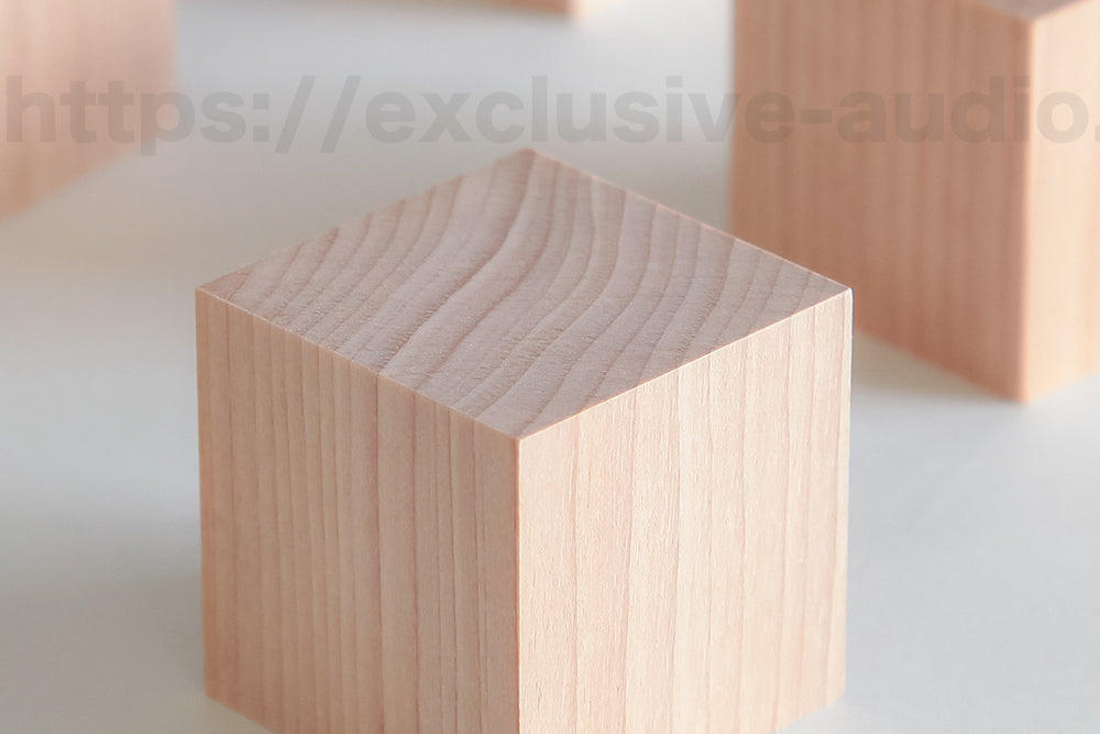 Yamamoto Sound Craft QB-2 Asadazakura wood cube base, set of 4