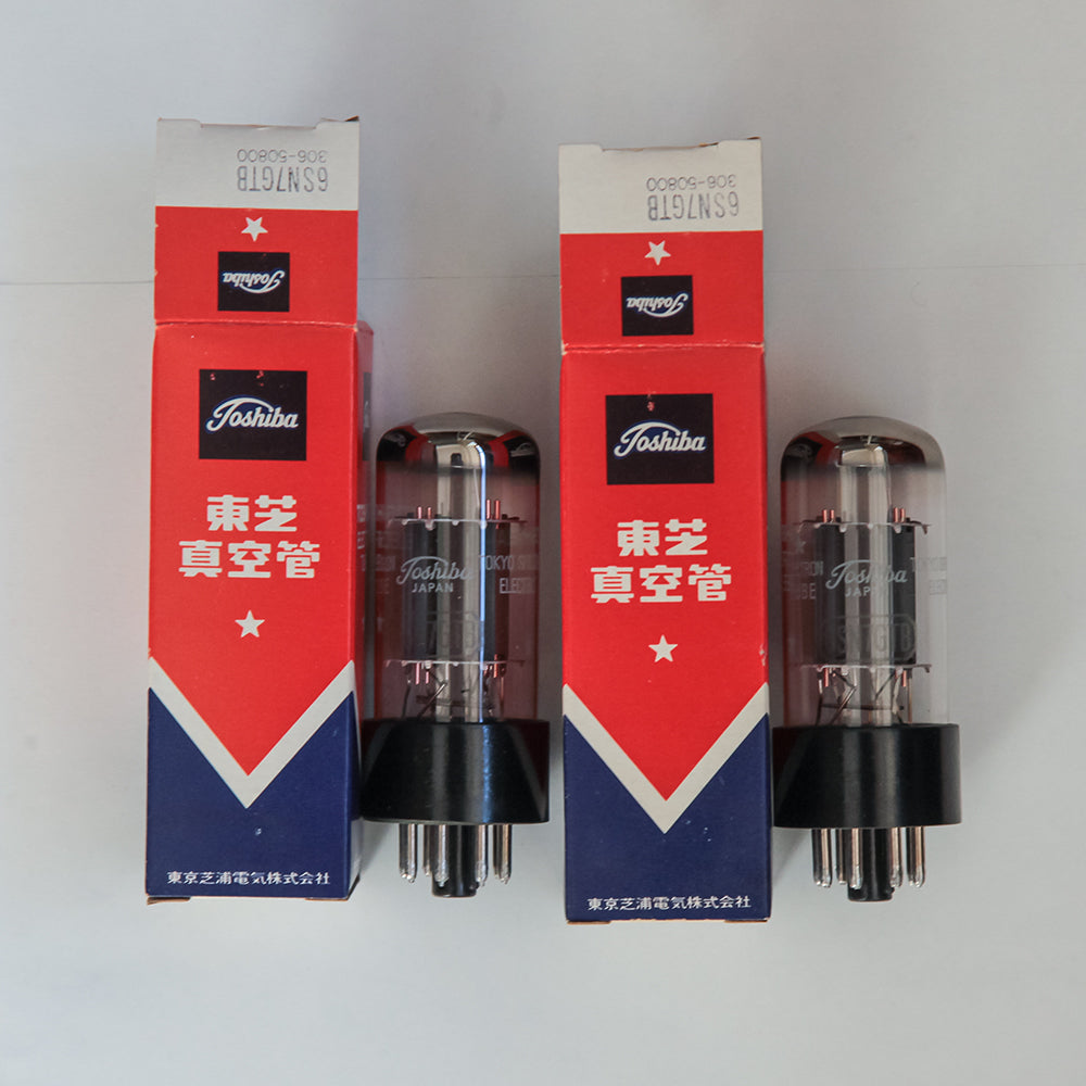 TOSHIBA 6SN7GTB matched pair vintage tubes